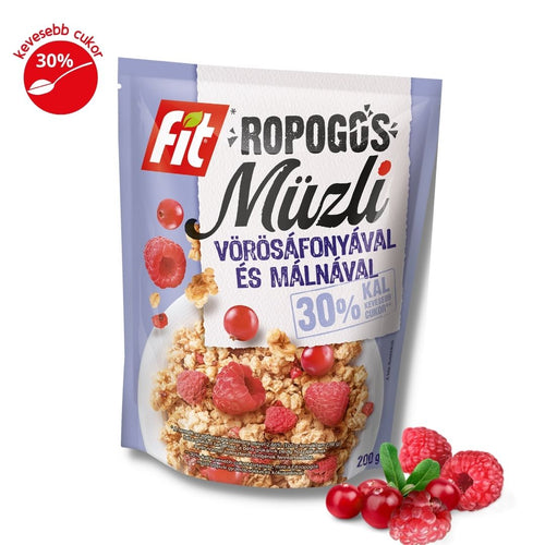 Fit Reggeli Ropogós müzli vörösáfonyával és málnával
