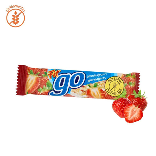 Fit Go gluténmentes eperízű müzliszelet joghurtos bevonatban