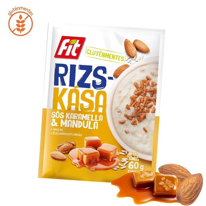 Fit reggeli Rizskása sós vajkaramellával és mandulával