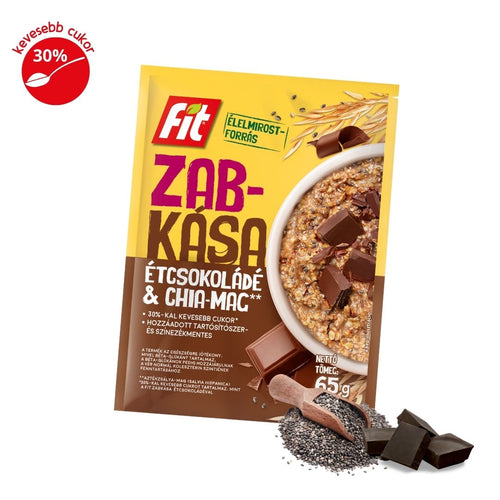 Fit Reggeli Zabkása CHIA maggal, étcsokoládéval